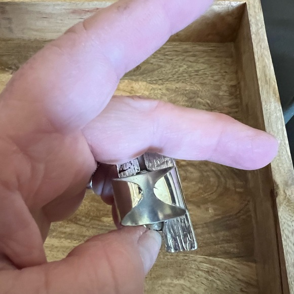 Geometric Adjustable Ring - Picture 2 of 2